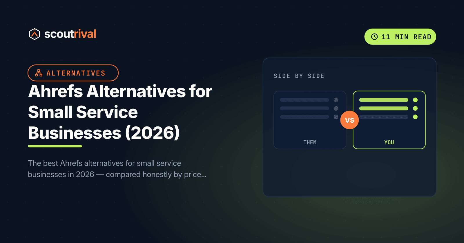 Ahrefs Alternatives for Small Service Businesses (2026) — cover