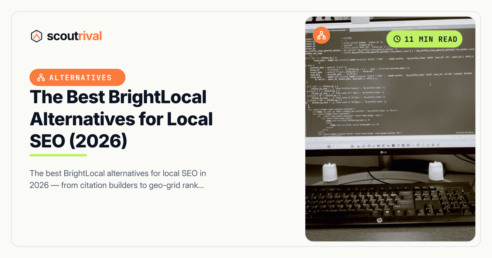 The Best BrightLocal Alternatives for Local SEO (2026) — cover
