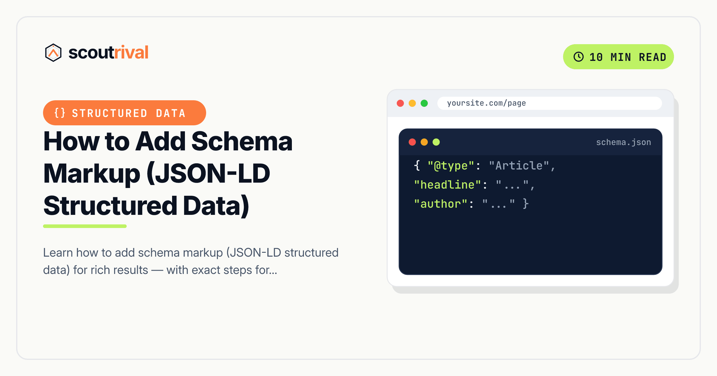 How to Add Schema Markup (JSON-LD Structured Data) — Step-by-Step — cover