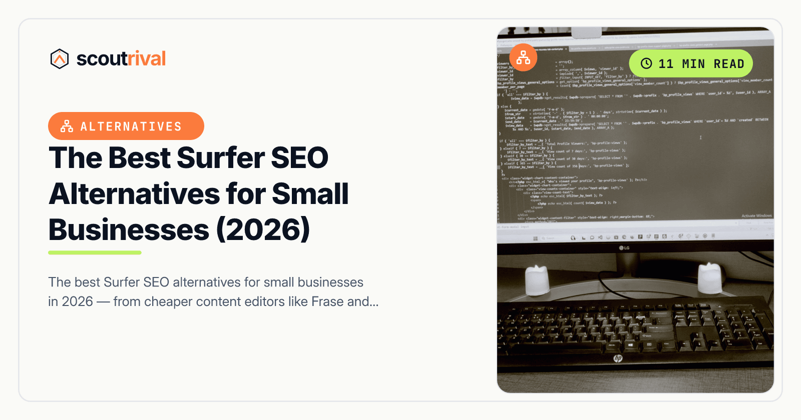The Best Surfer SEO Alternatives for Small Businesses (2026) — cover